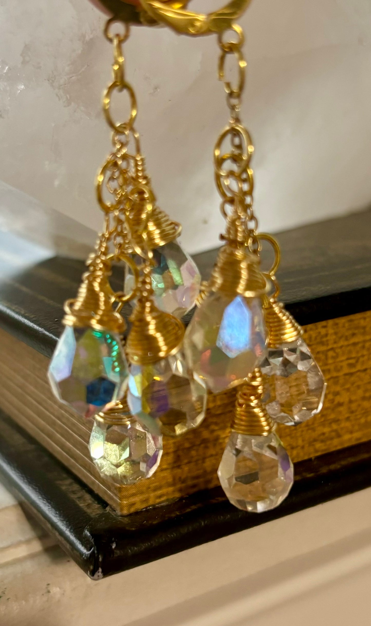Vintage Swarovski Chandelier Crystal Earrings
