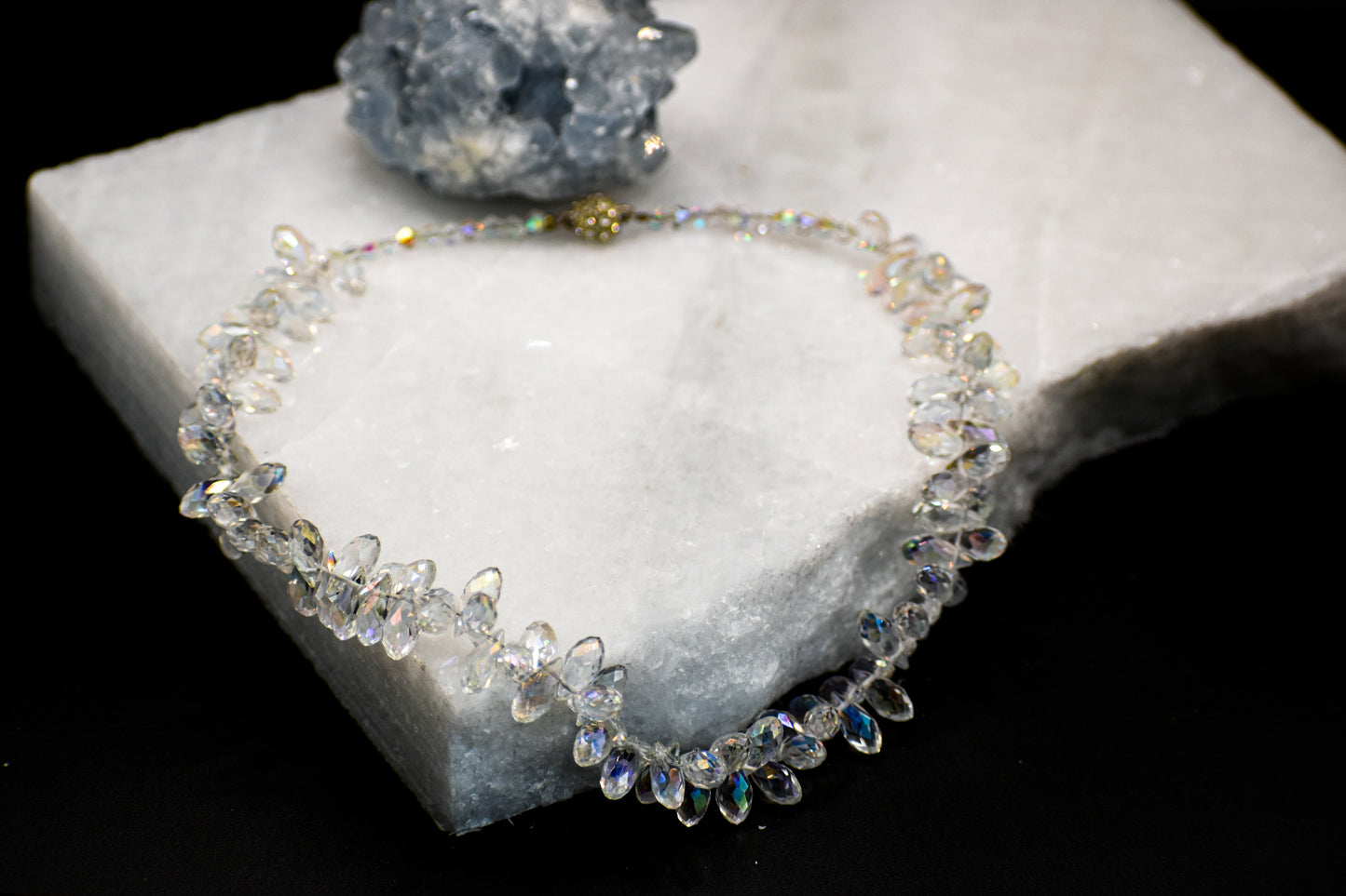 Amplifier, Swarovski Teardrop Necklace | Meirasol Crystals