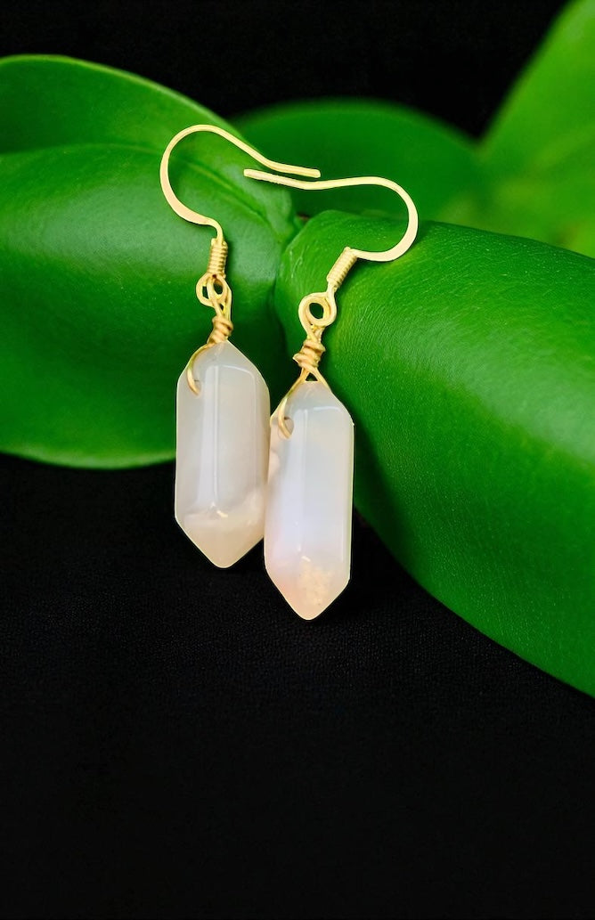 Agate Crystal Earrings