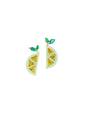 When Life Gives You Lemons, Add Rhinestones Earrings