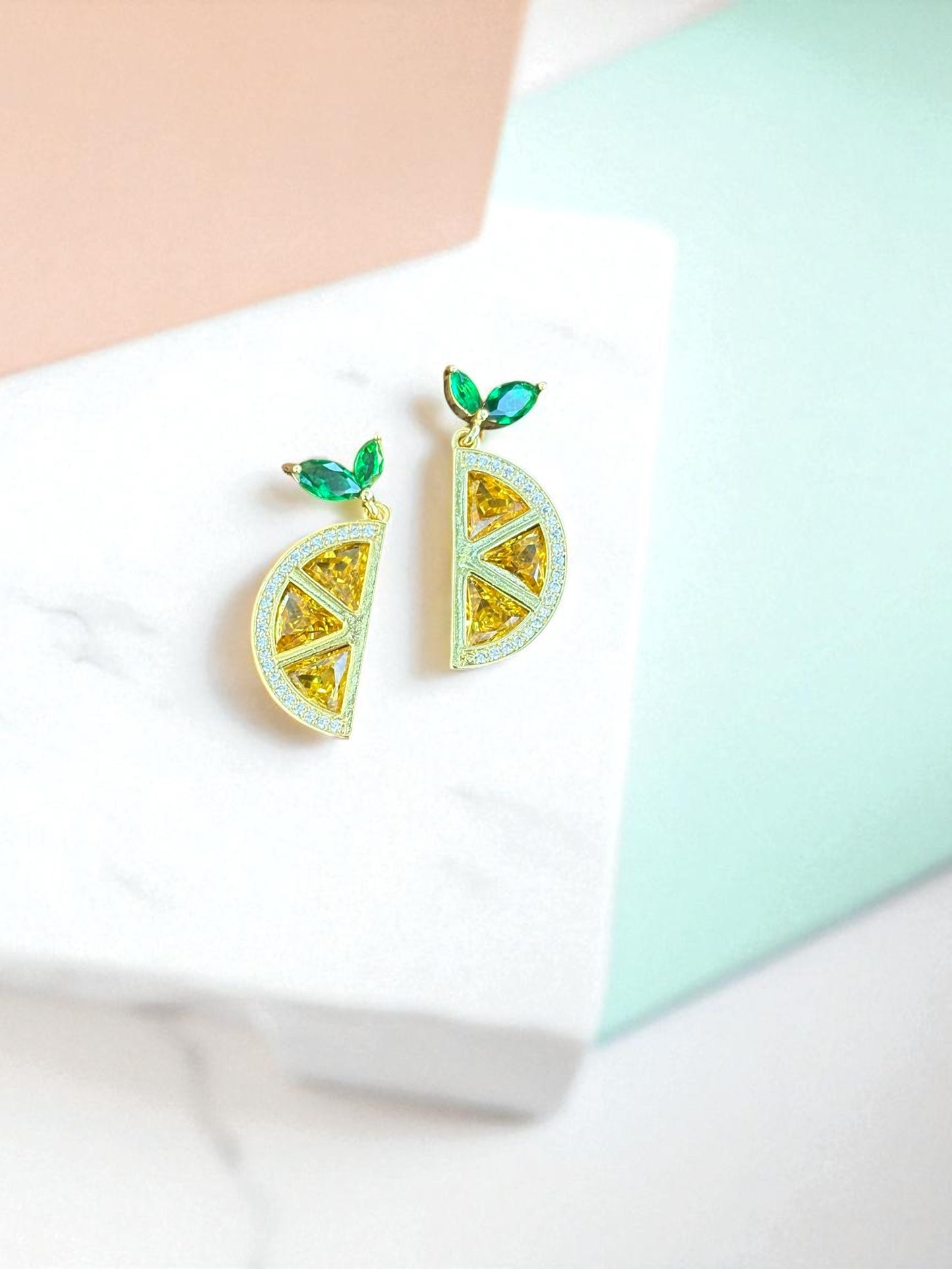 When Life Gives You Lemons, Add Rhinestones Earrings